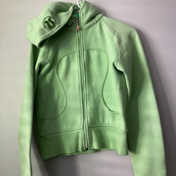 Lululemon lime green scuba zip up hoodie, discontinued colour - Picture 1 of 3